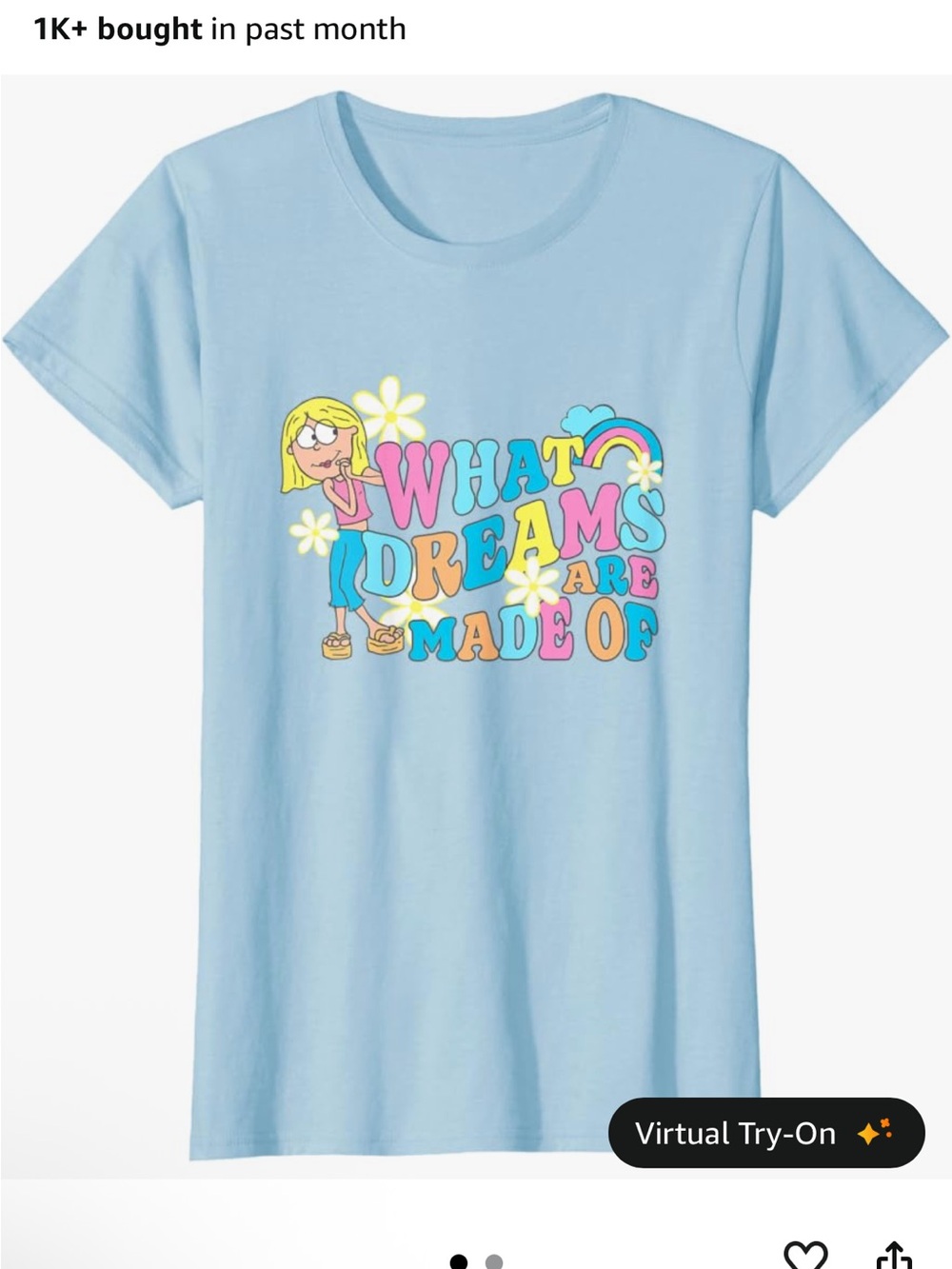 Disney Light Blue 'What Dreams Are Made Of' Graphic Tee